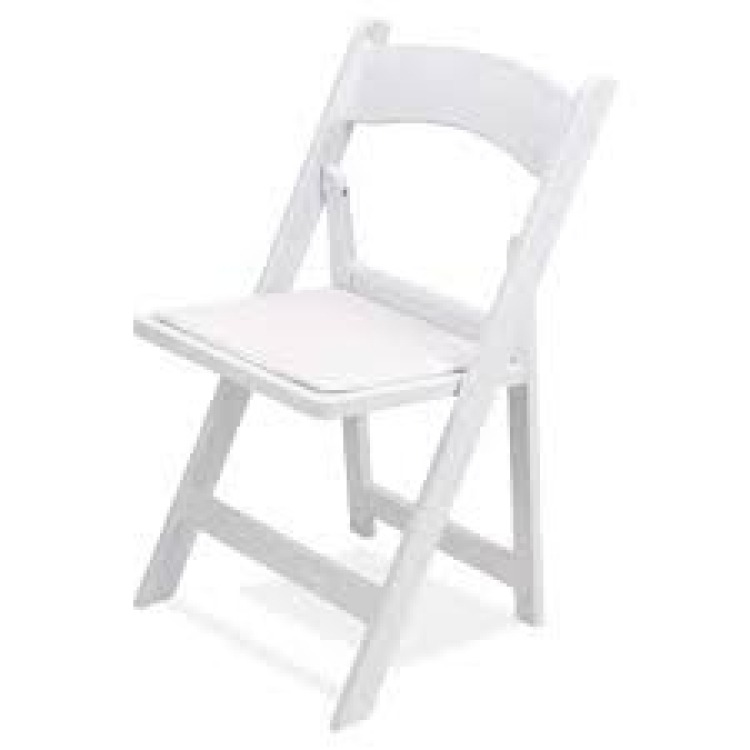 Wedding White Padded Folding Chair