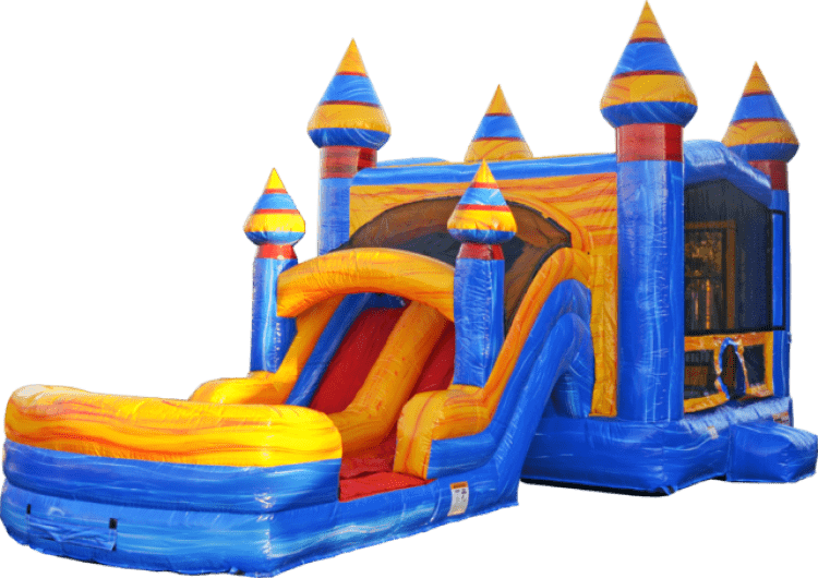 Melting Artic Dual Lane Bounce House and Slide