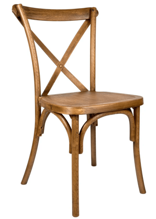 Wood Grained Cross Back Chair