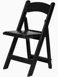 Black Resin Folding chair with pad